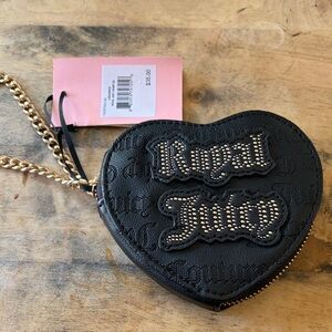 Juicy Couture Black Heart Wristlet